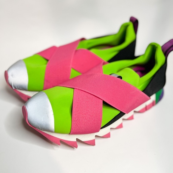 Dolce & Gabbana Shoes - DOLCE & GABANNA *RARE* Women's Ibiza Neon Colorblock Sneakers US 9